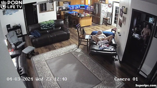 American granny masturbating in the living room