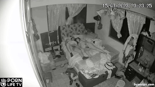 Mature Latin parents fuck in their bed