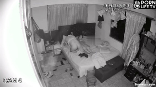 Bad Latin mature parents fuck in their bed