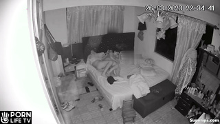 Bad Latin mature parents fuck in their bed