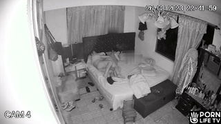 Bad Latin mature parents fuck in their bed