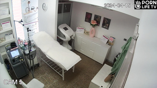 Naked Norwegian blonde pornstar depilation in beauty spa