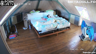 Pregnant German woman masturbates in her bed