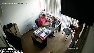 Amateur Polish couple having sex in the office