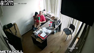 Amateur Polish couple having sex in the office