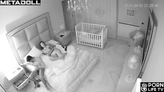 Horny Belgian brunette mature wife fucks her virgin son spy cam record