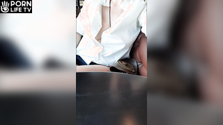 Downblouse in the Restaurant