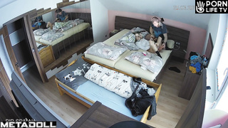 My Russian parents having sex hard in their bed hidden IP camera