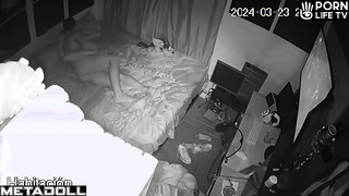 Real Ukrainian new couple having sex in their bed hidden camera