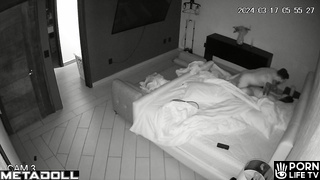 Sweet Ukrainian brunette mother sex in the bedroom hidden cam