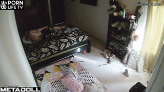 Real Scottish new couple having sex in their bed wildly voyeur cam