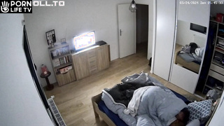 Beautiful Portuguese dirty couple fuck before going to sleep recording