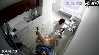 Doc wife gyno exam with husband in office porn video