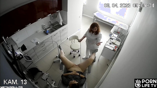 Masturbating during gyno exam