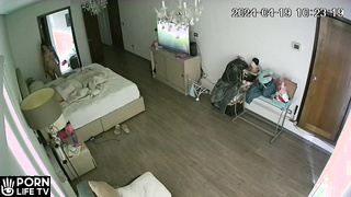 Real amateur Swiss couple fuck in their bedroom hidden camera