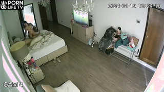 Real amateur Swiss couple fuck in their bedroom hidden camera