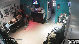 French parents fuck in their messy room spy cam