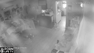 French parents fuck in their messy room spy cam