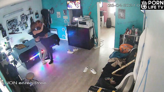 Canadian young lovers fuck in their bed wildly live