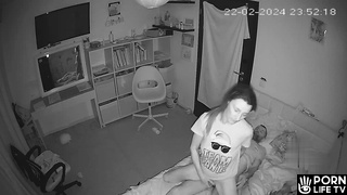 ﻿Hot mature parents fuck in their bed