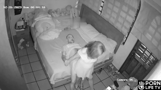 Married Latin couple fucks in their bed