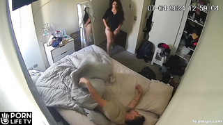 Young Latina college couple fucks in their bed