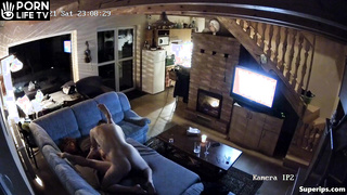 European blonde mom gets fucked on the couch