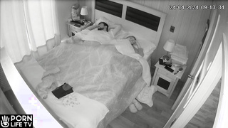 New couple fuck in the bedroom hidden cam