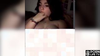 Omegle Porn - Teen Plays Simon Says And Shows Off Her Perfect Tits And Pussy