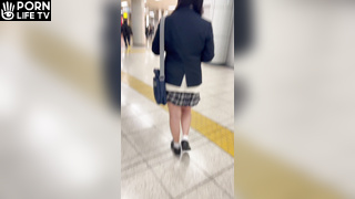 JK盗撮日記127　久しぶりの登場！！白チェック清楚系の激カワ痴女ロリJKを電車内で盗撮【※完全主観31分超撮影】