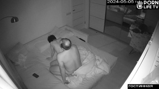 Amazing amateur British couple fuck on their bed hard spy cam